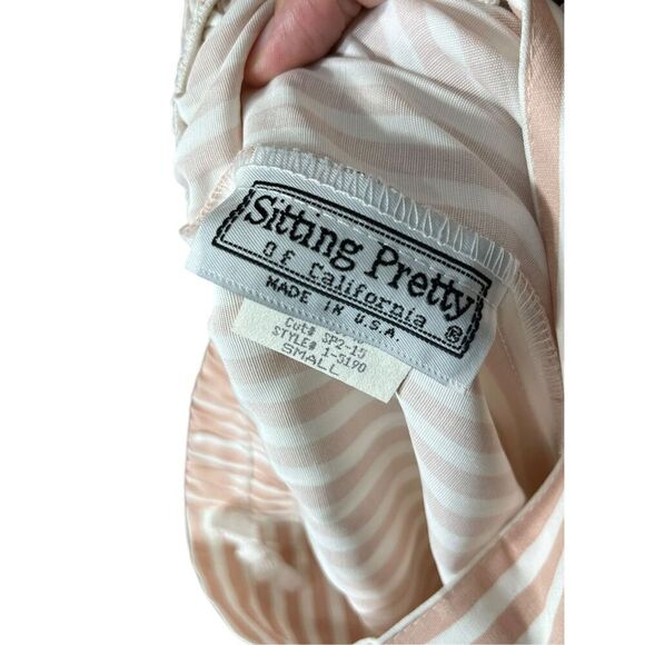 Vintage Sitting Pretty Of California 80s Stripped High Waisted Shorts Small NWT - Picture 6 of 8